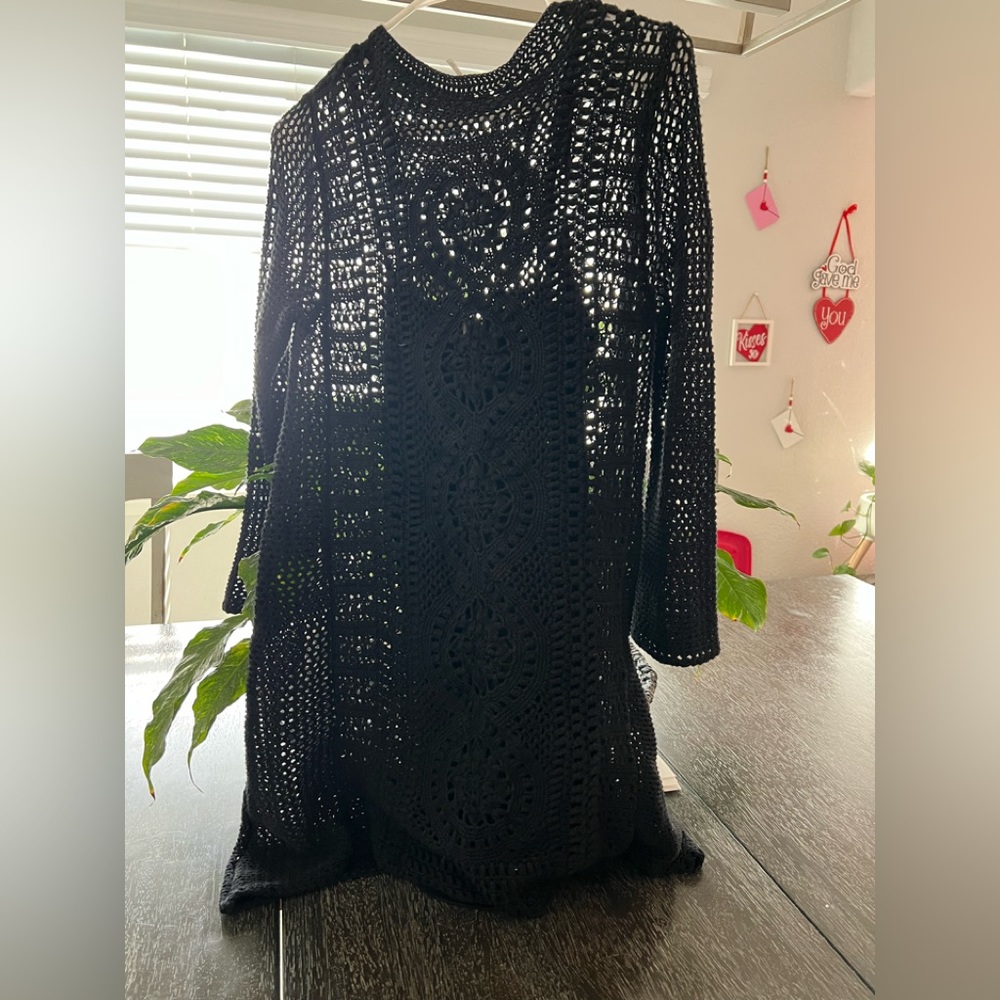 Black sweater dress